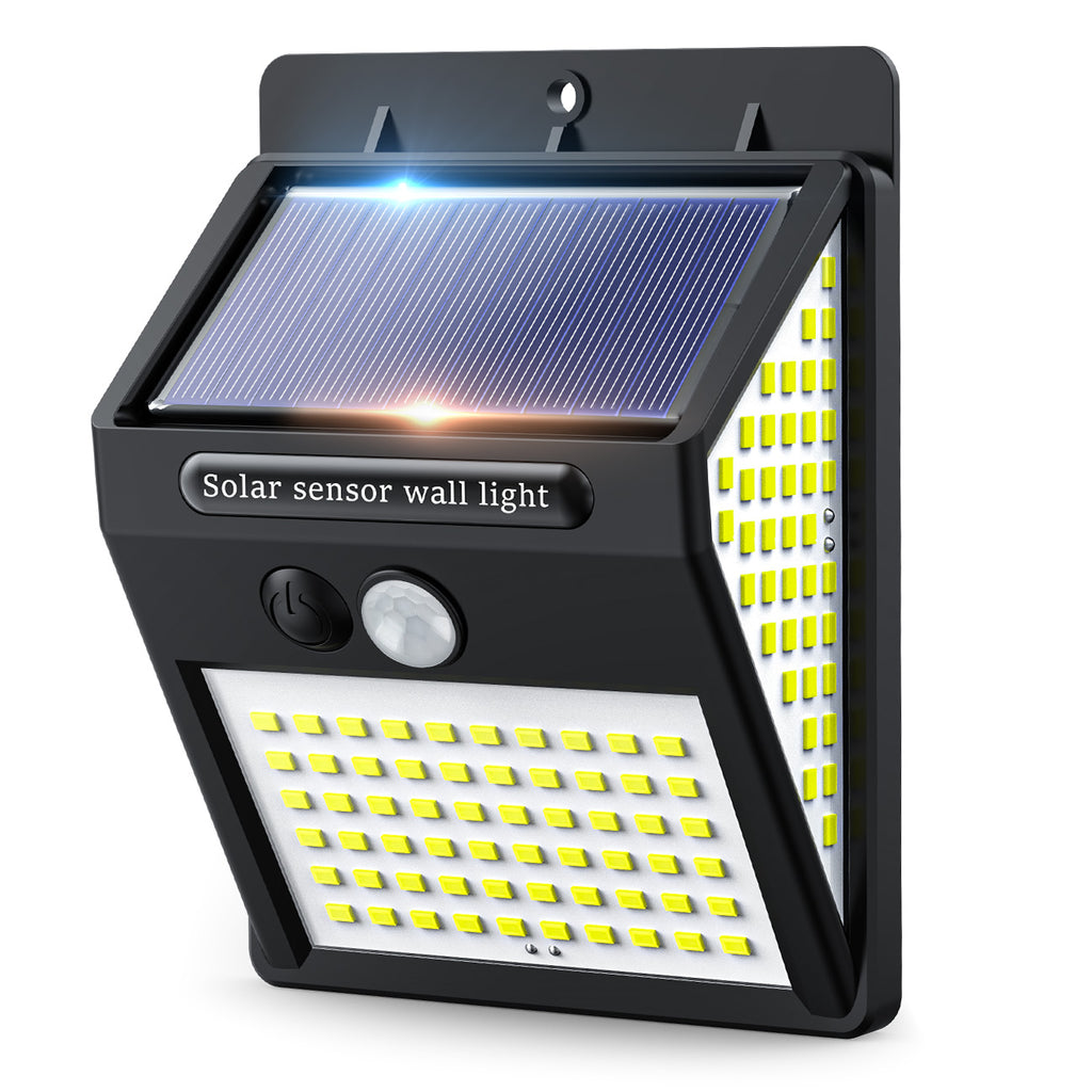 VIVREAL Lampes murales solaires, alimentées par l’énergie solaire, lot de 4, 140 LED, YHM02C, promotion de Nouvel An, idées cadeaux top