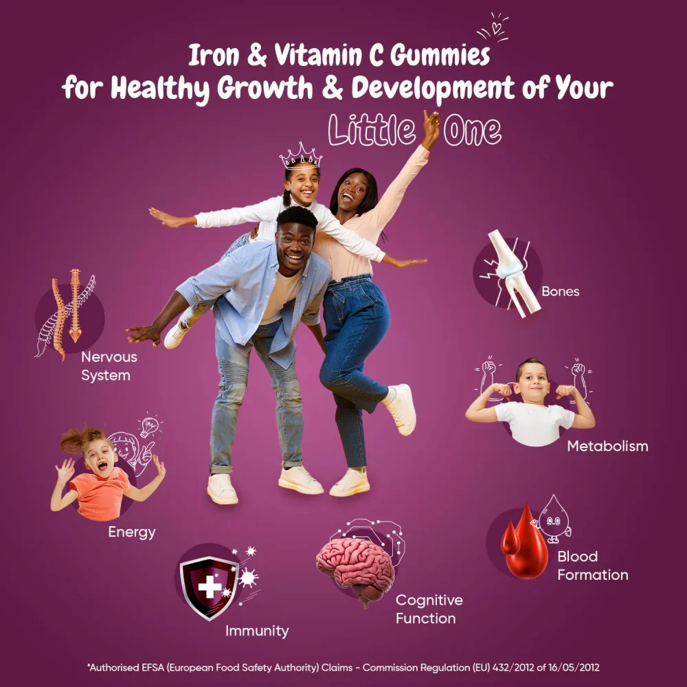 WeightWorld Fer et vitamine C for Kids 28 mg 120 gommes