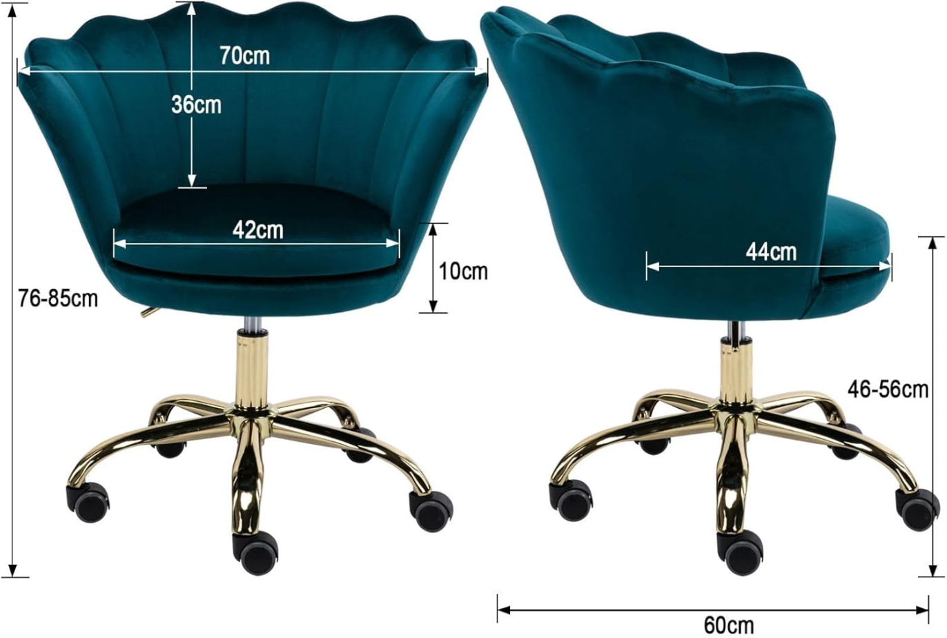 Ya-Home Chaise de bureau moderne pivotante à hauteur réglable pour bureau à domicile/chambre