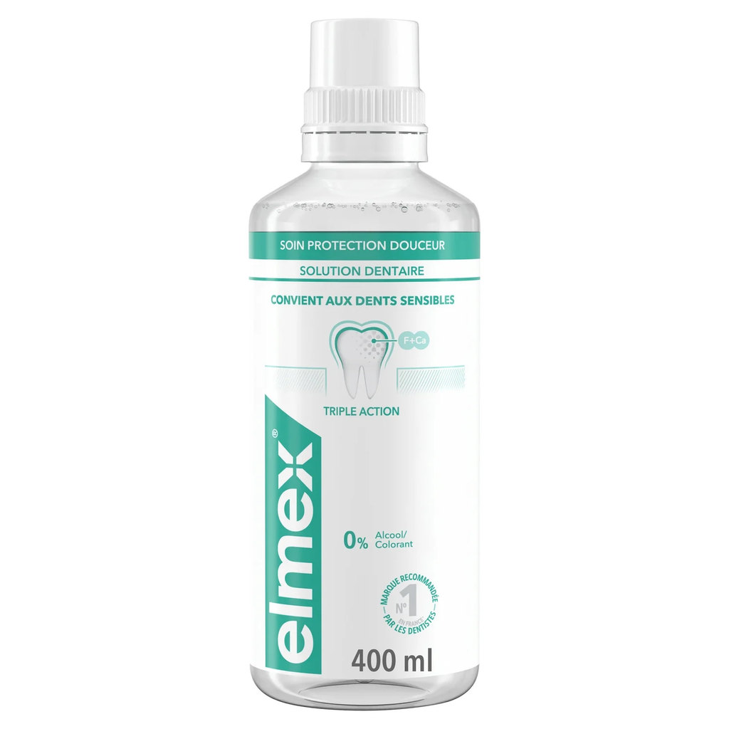 elmex Bain de bouche sensitive soin protecteur douceur 400 ml