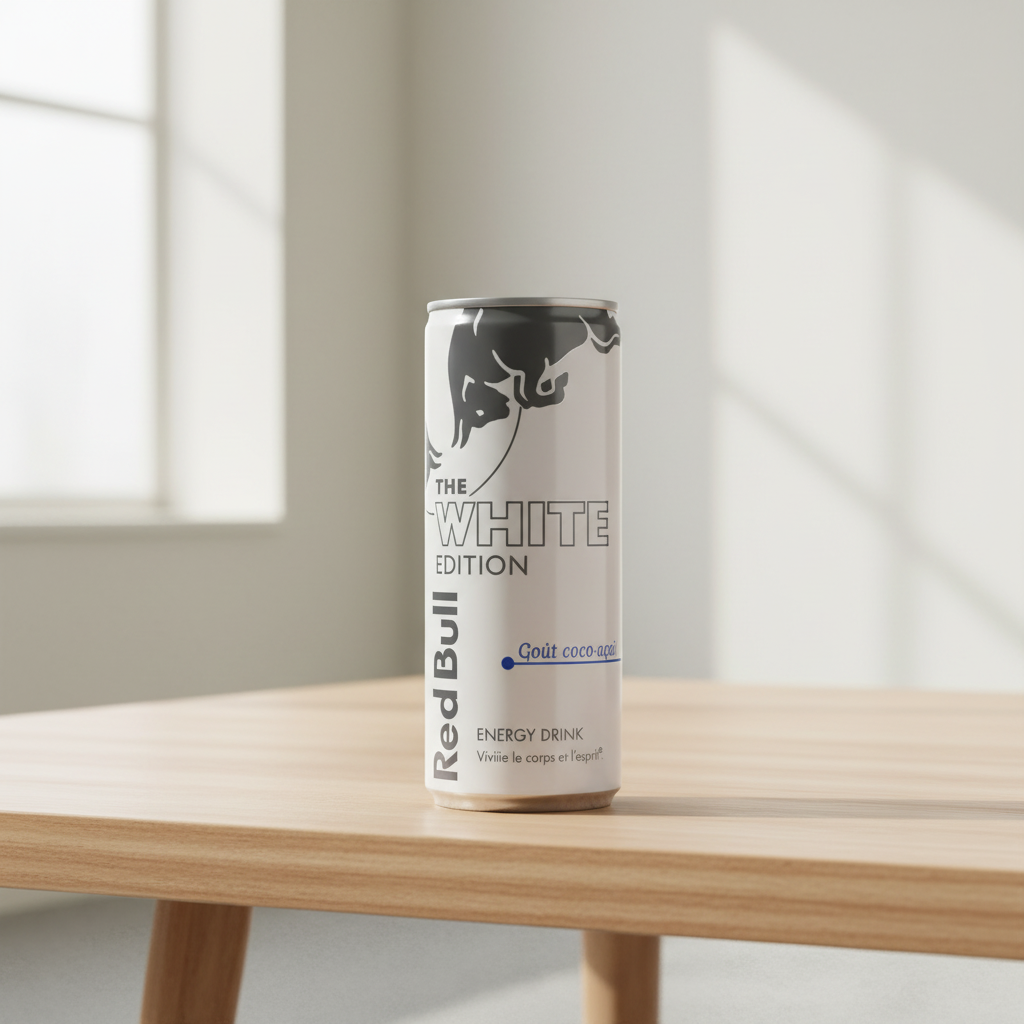 Red Bull Boisson Énergisante Goût Coco Açaí Édition Blanche - Lot de 24 x 25 cl