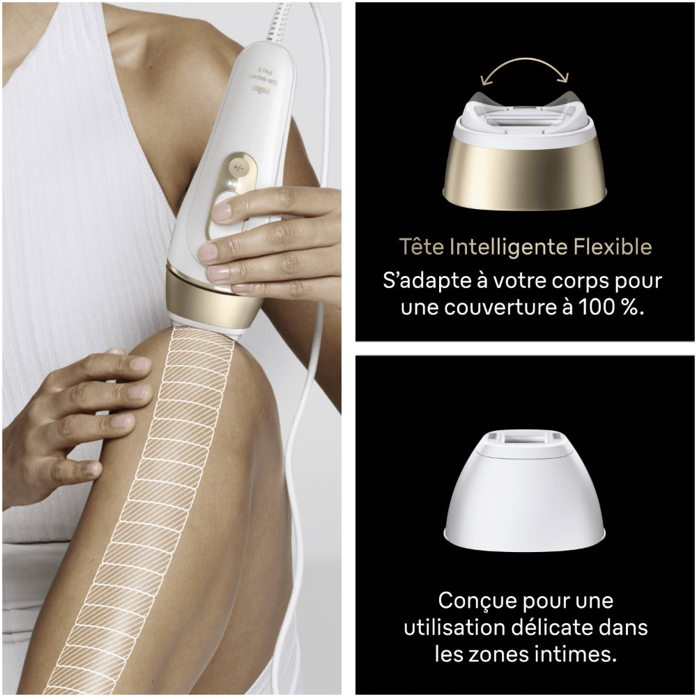 BRAUN Épilateur IPL PL5221 - Réduction durable des poils - Capteur de contact avec la peau - Pour le corps et le visage