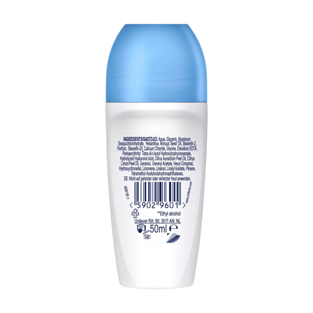 DOVE Apaise & Aide à Réparer Anti-Transpirant Roll-On Coton Frais & Minéraux Marins 72 h 50 ml