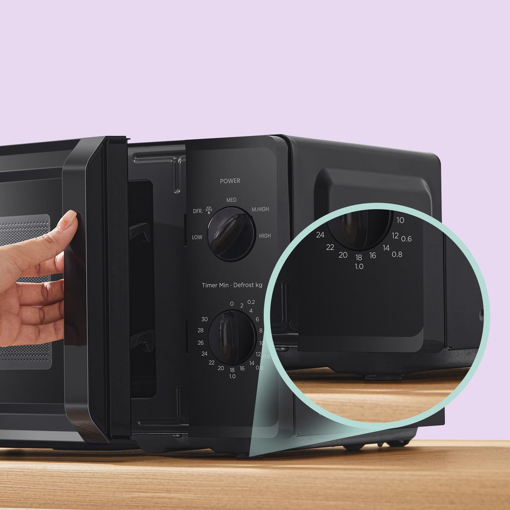COMFEE Inverter CMO-MP012OC(BK), 700 W de puissance, 5 niveaux de puissance, fonction dégivrant, minuterie 30 min, 19 L, noir