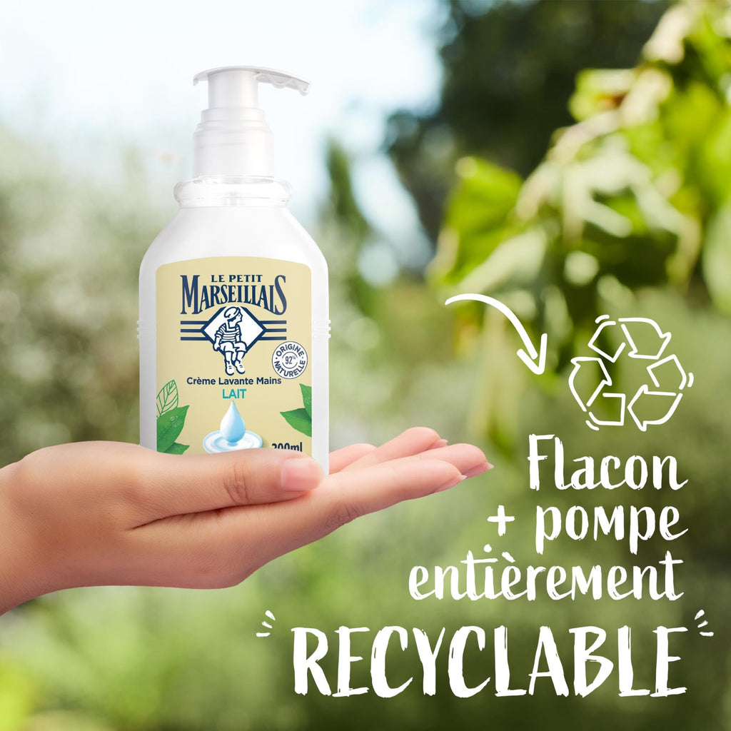 LE PETIT MARSEILLAIS Crème lavante mains à l'extrait de lait pH neutre 300 ml