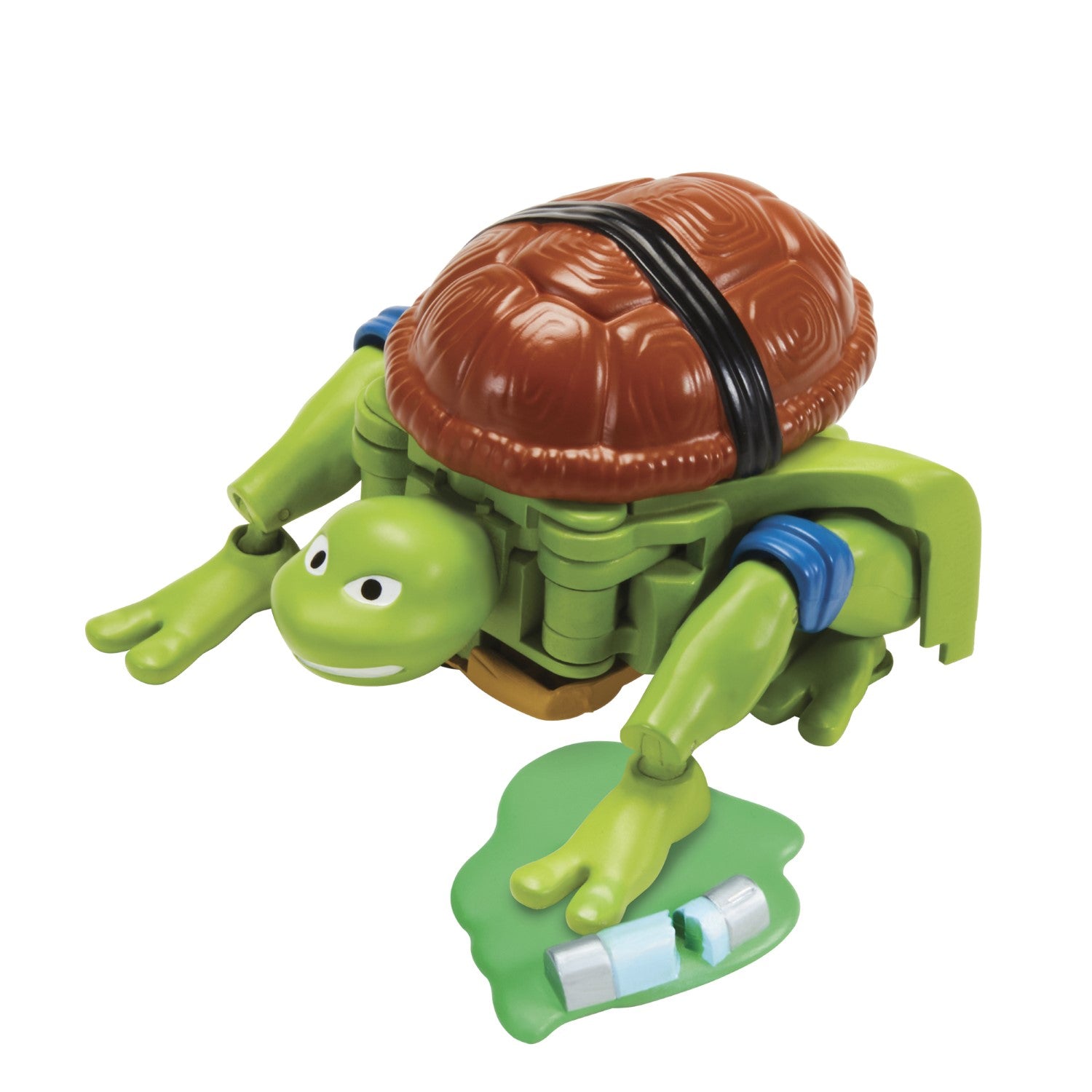 Tortues ninja Figurine de luxe 15 cm, Se transforme en tortue, Modèle Leonardo, Pour enfants dès 4 ans, TU8382