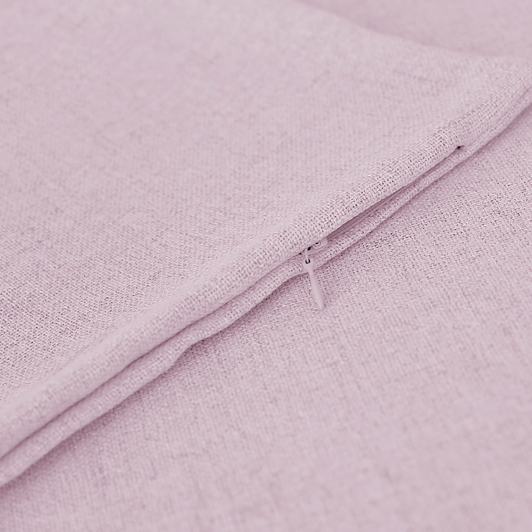 Deconovo Housse de coussin en tissu aspect lin, coloris rose clair, 45 x 45 cm, 1 pièce
