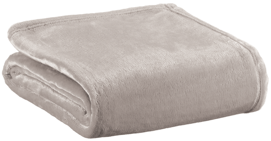 Vivaraise Théo Couverture en microfibre recyclée gris perle - 130 x 160 cm