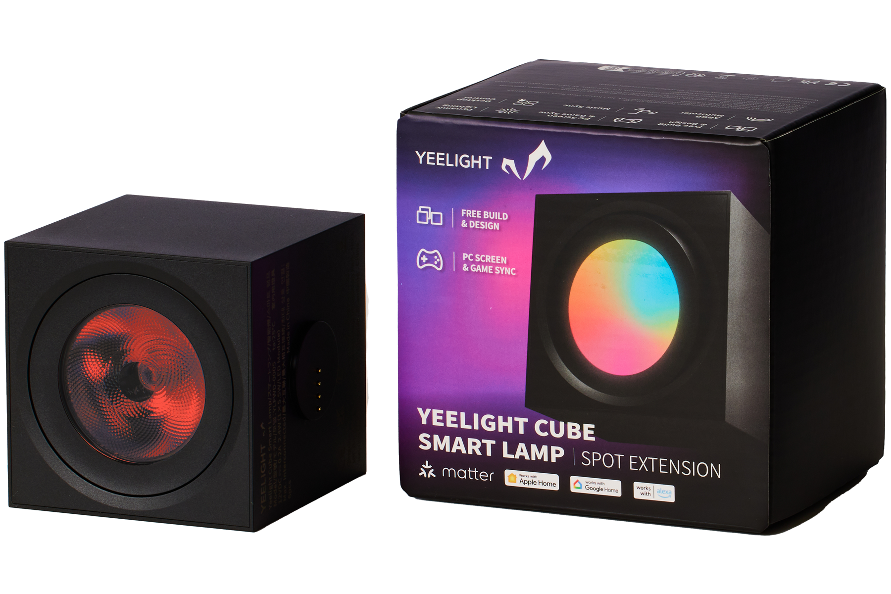 Yeelight Cube Lampe connectée - Spot lumineux cubique pour jeu - Pack d’extension