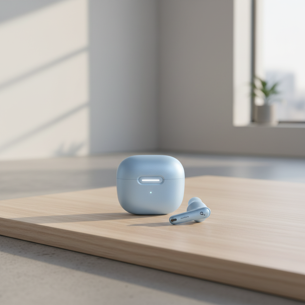 Soundcore by Anker Liberty 4 NC Casque Bluetooth sans fil, Bluetooth 5.3, Réduction de bruit adaptative aux oreilles et à l'environnement, Hi-Res, 50 h d'autonomie, Bleu clair