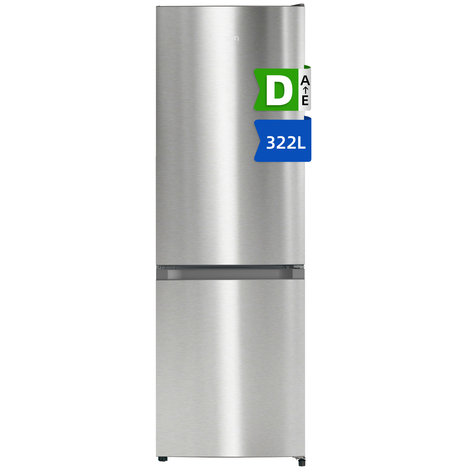 CHiQ JR318WSD Réfrigérateur-congélateur combiné 322 L, Froid ventilé, Multi-flux d'air, Congélation 4 étoiles, Compresseur à inverseur 37 dB, Réfrigérateur 226 L et congélateur 96 L