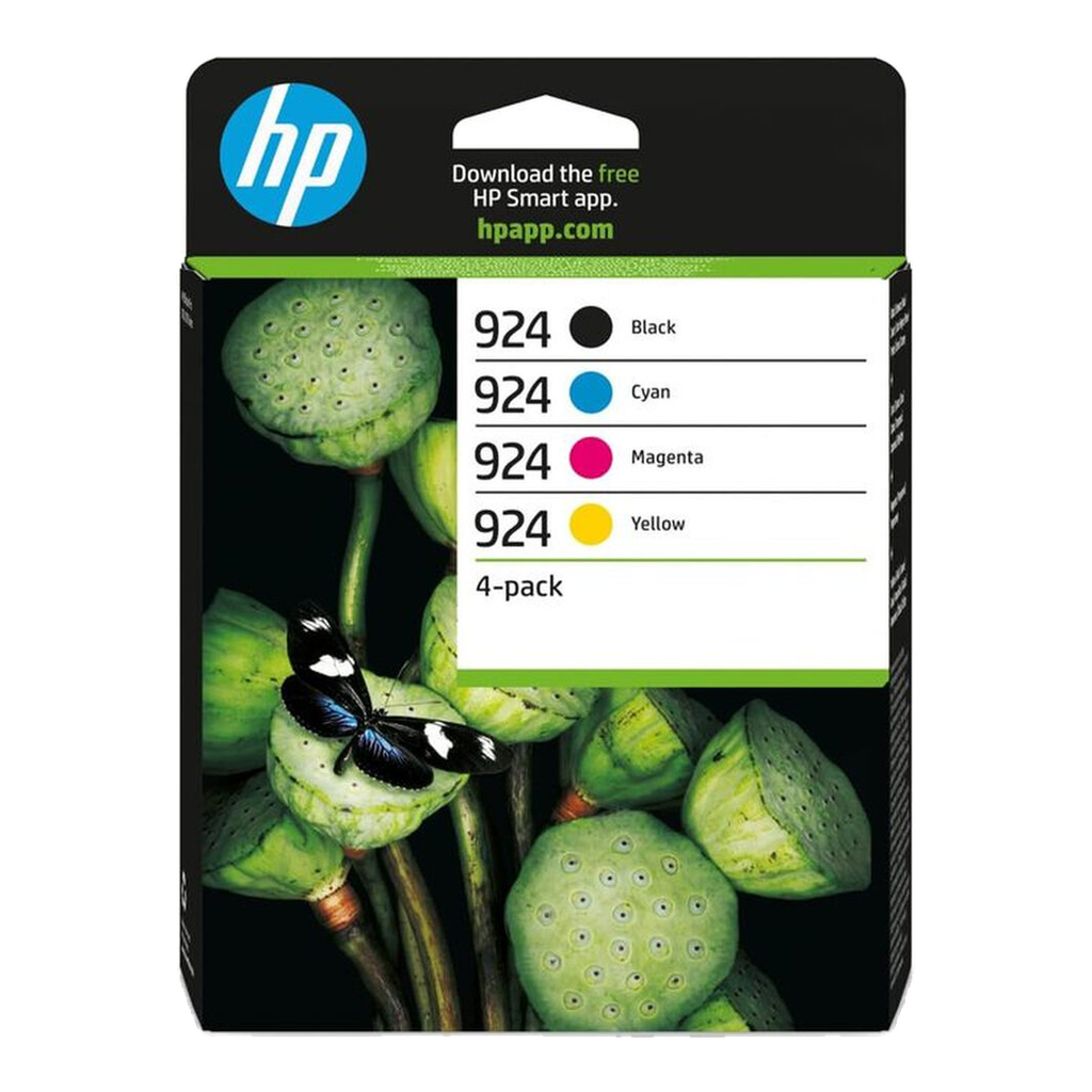 HP Cartouches d'encre d'origine 924 Noir / 933 CMJ, Lot de 4, 6C3Z1NE