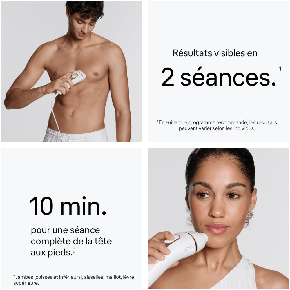BRAUN Épilateur IPL PL5221 - Réduction durable des poils - Capteur de contact avec la peau - Pour le corps et le visage