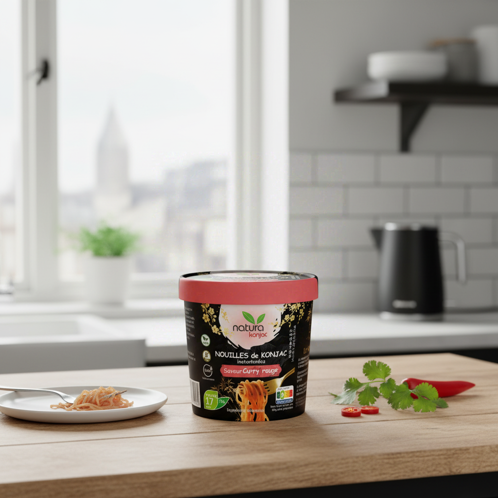 Natura Konjac Nouilles instantanées de konjac curry rouge 162 g