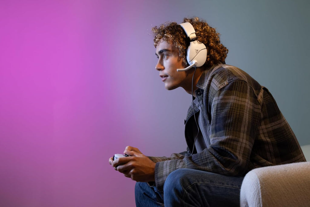TURTLE BEACH Recon 70 Playstation Casque Gaming Filaire (Prise 3.5mm) - Micro Muet par Basculement - PC, PS5, Switch 2 & Xbox Series X|S - Blanc