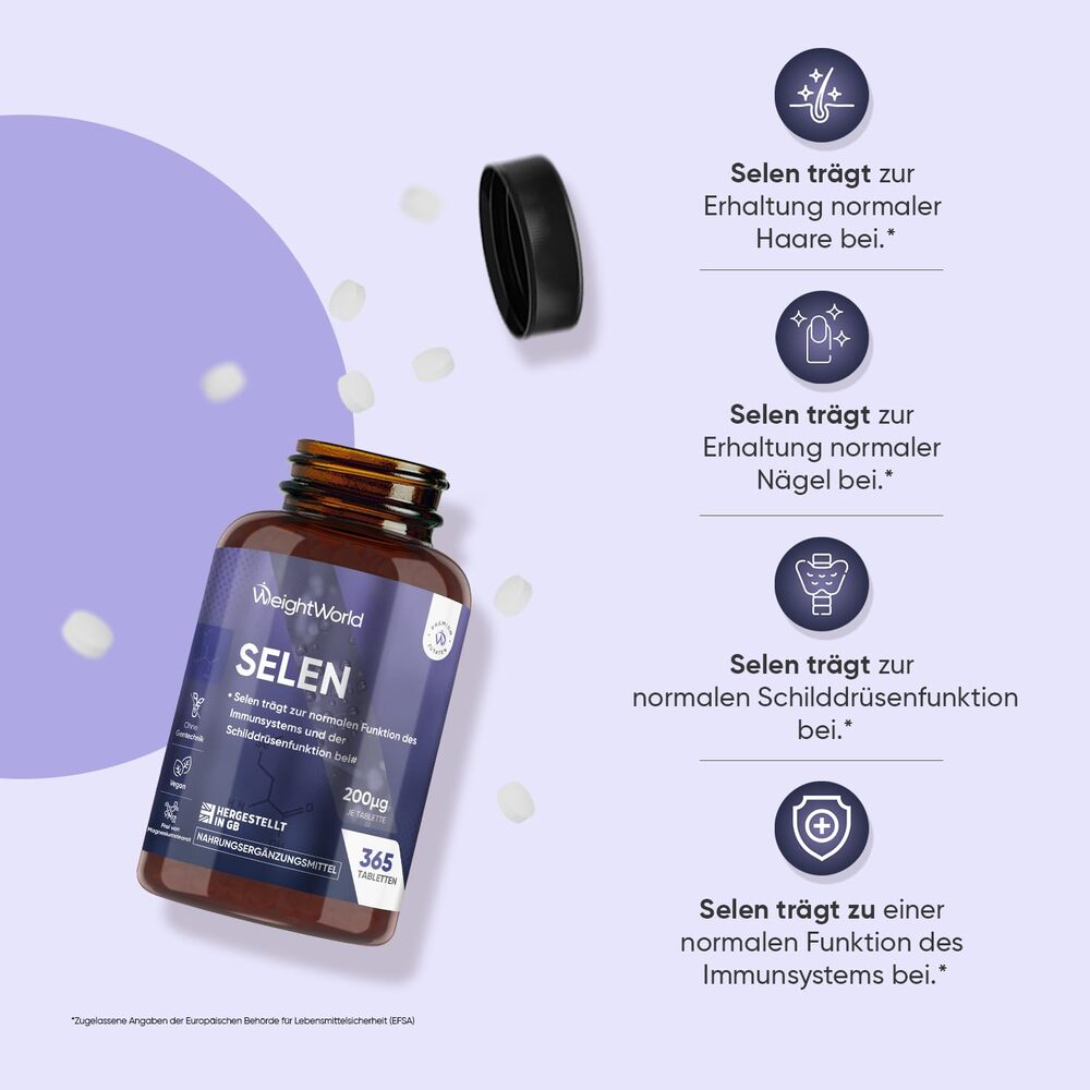 WeightWorld Sélénium 200 µg 365 comprimés