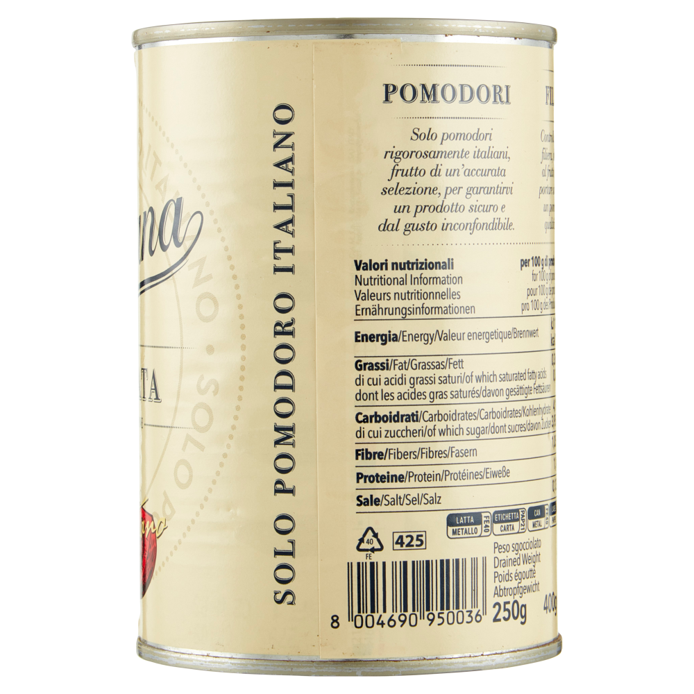 La Molisana Pulpe de tomates en dés "cubettata" 100 % italienne - 400 g