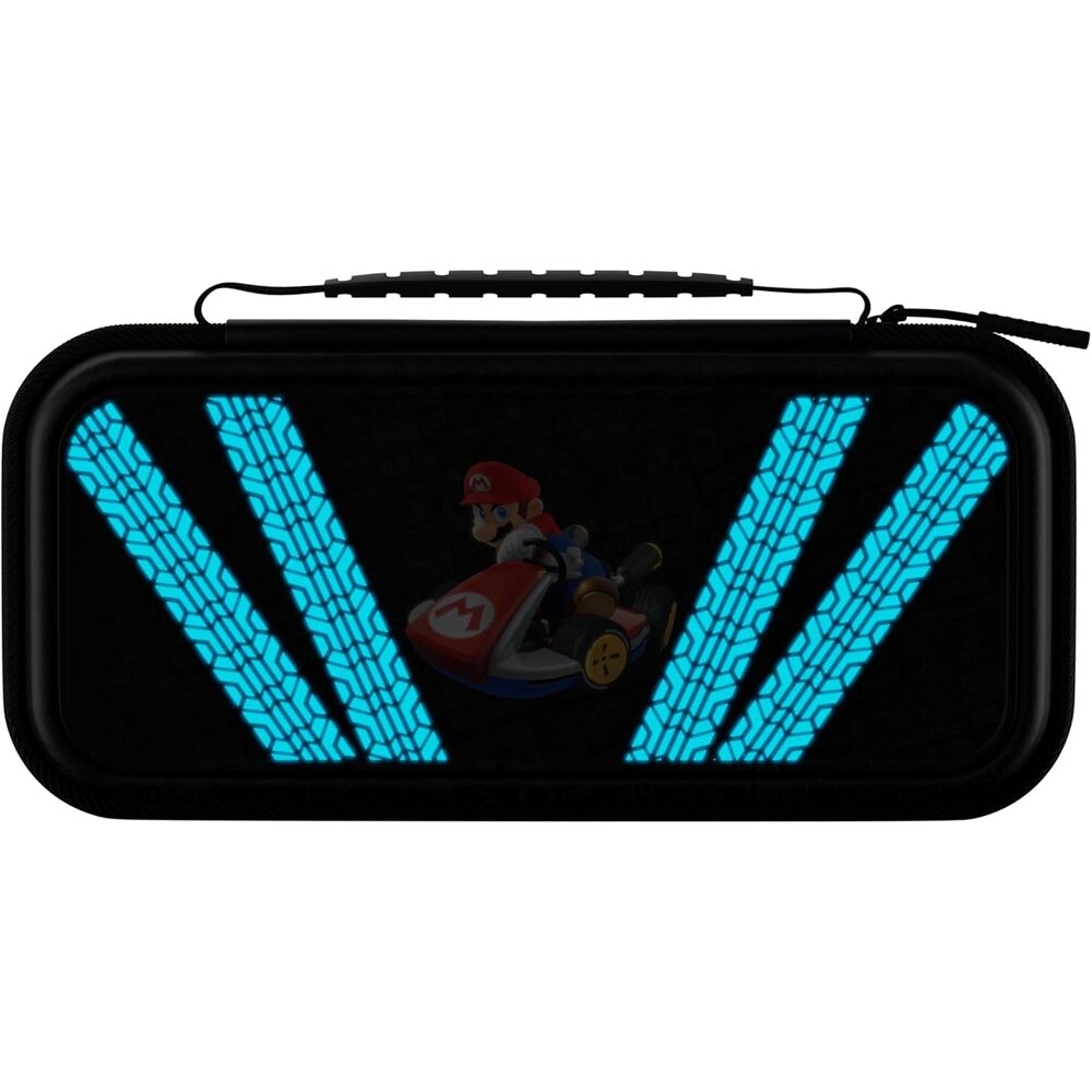 PDP Gaming Étui de Voyage Rigide Plus pour Nintendo Switch, Switch Lite et OLED - Poches pour Accessoires - Licence Officielle Super Mario - Design 3D Phosphorescent
