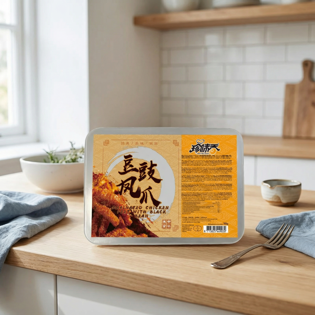 Zhen Wei Xiang haricots noirs fermentés avec pattes de poulet 300g