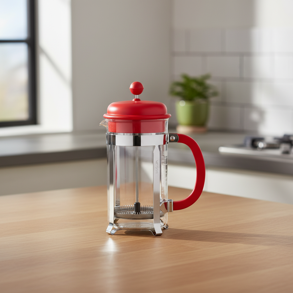 Bodum Caffettiera 1 L - 8 tasses - Rouge vif - Cafetière à piston