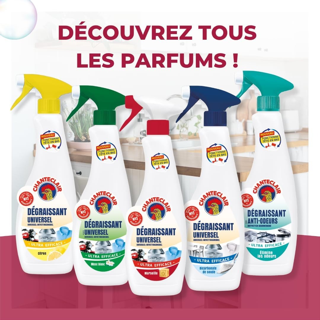 CHANTECLAIR Spray dégraissant multi-surfaces au savon de Marseille 600 ml