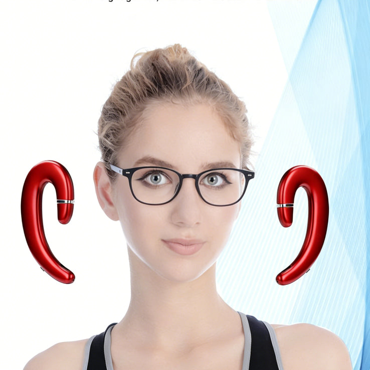 VoxorAI C6 Écouteurs Bluetooth avec traduction IA en temps réel, compatible avec 140 langues - Rouge