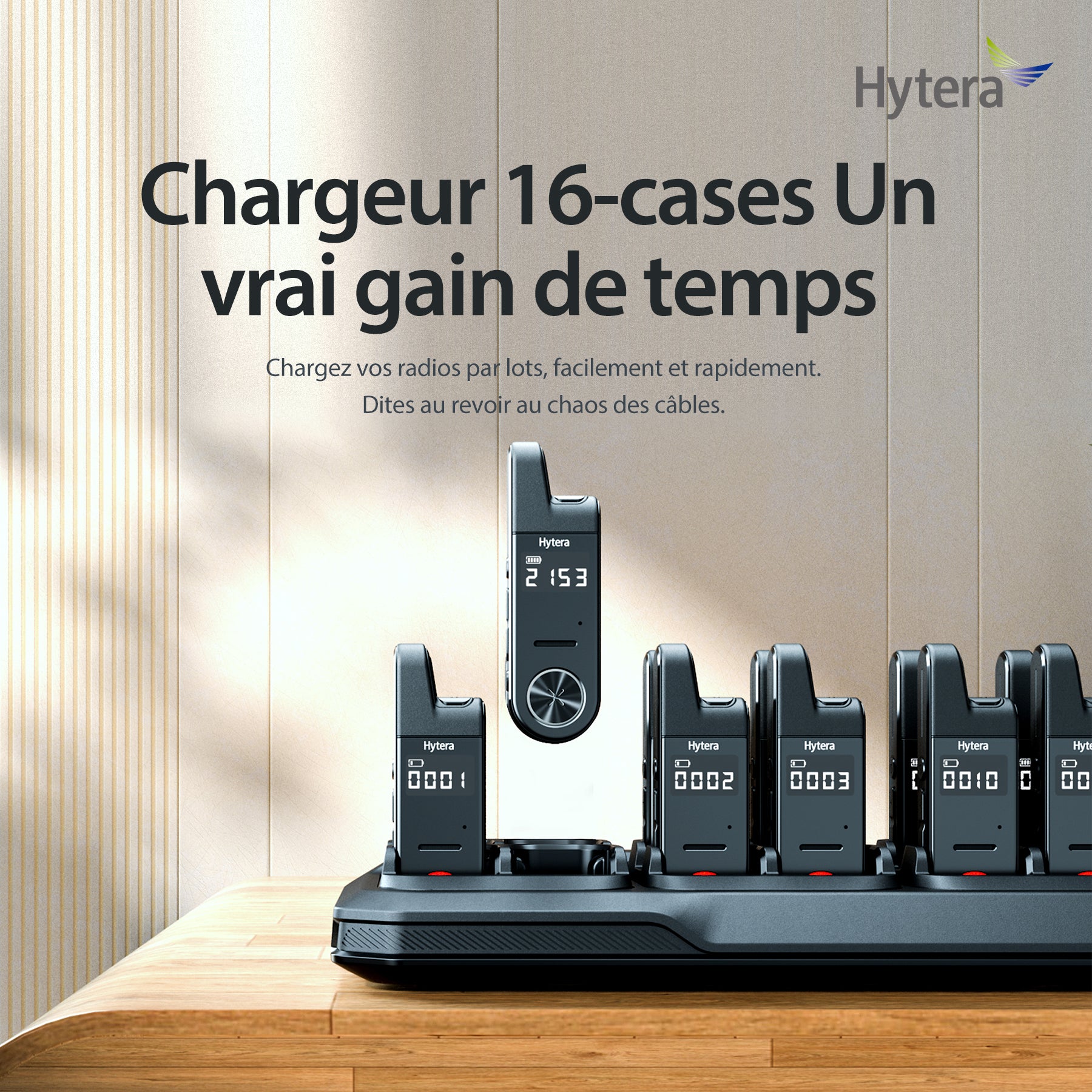 Talkie-Walkie Hytera S1 Mini PMR446 Sans Licence Ultra-Fin Compact Léger Radio Analogique avec Prise Audio 3.5mm et Charge Rapide Type-C