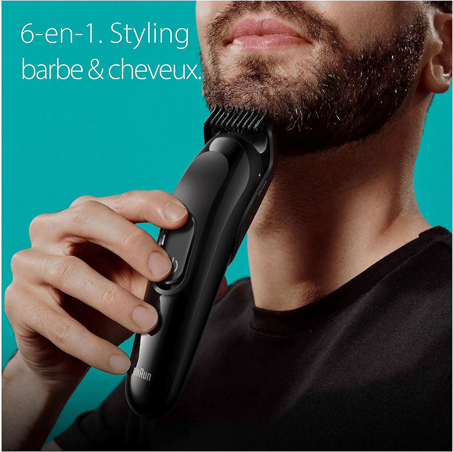Braun Series 3 MGK3420 - Kit de Tonte Multifonction 6-en-1 pour Barbe et Cheveux - Rechargeable - Noir