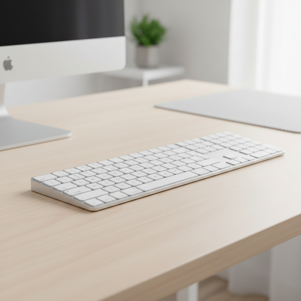 Apple Magic Keyboard avec Touch ID et pavé numérique pour Mac à puce Apple USB-C, disposition française, blanc