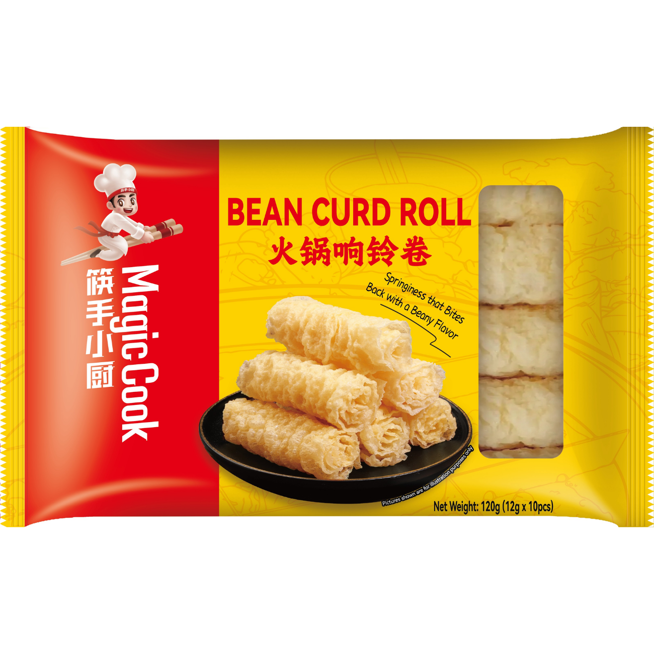 HAIDILAO Rouleaux de Sonnette pour Fondue Chinoise 120 g (12 Pièces)