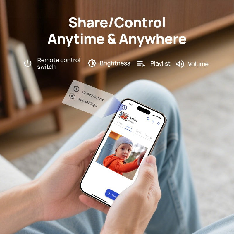 ARZOPA D14 Cadre photo numérique en métal 14 pouces, stockage cloud gratuit, photos et vidéos illimités, partage via application, écran tactile FHD 1920 x 1200, idée cadeau pour la famille