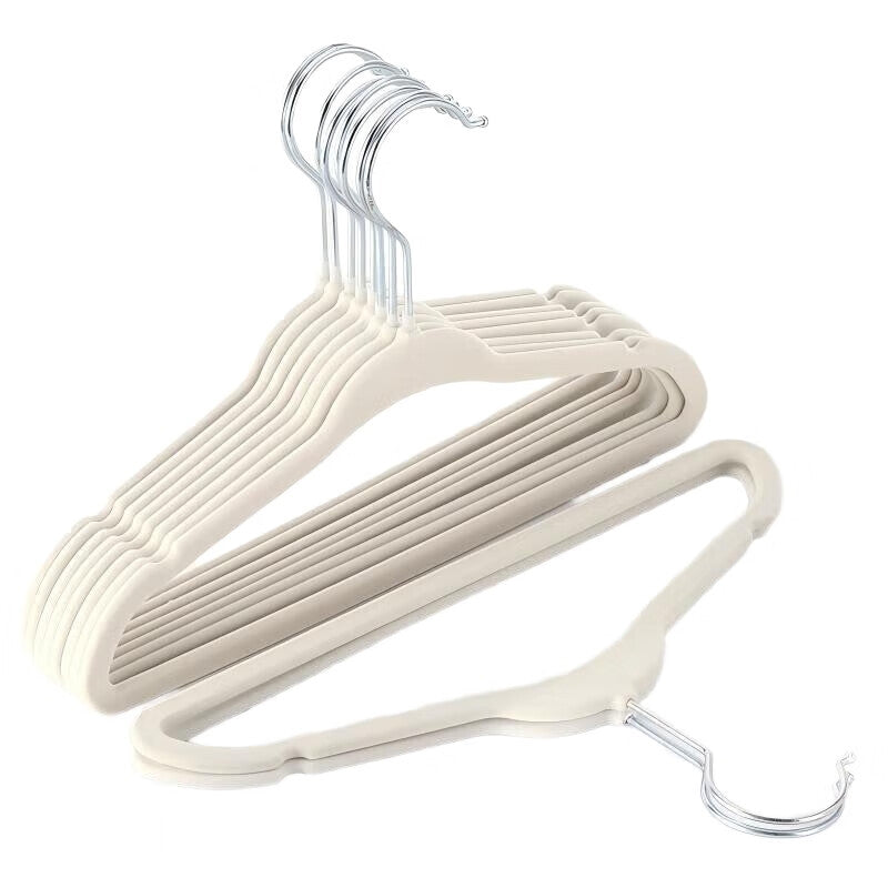 Lot de 30 cintres pour vêtements d’enfants en velours antidérapants, Marque blanche, Profil fin, Beige, Idéaux pour vêtements de bébés et d’enfants