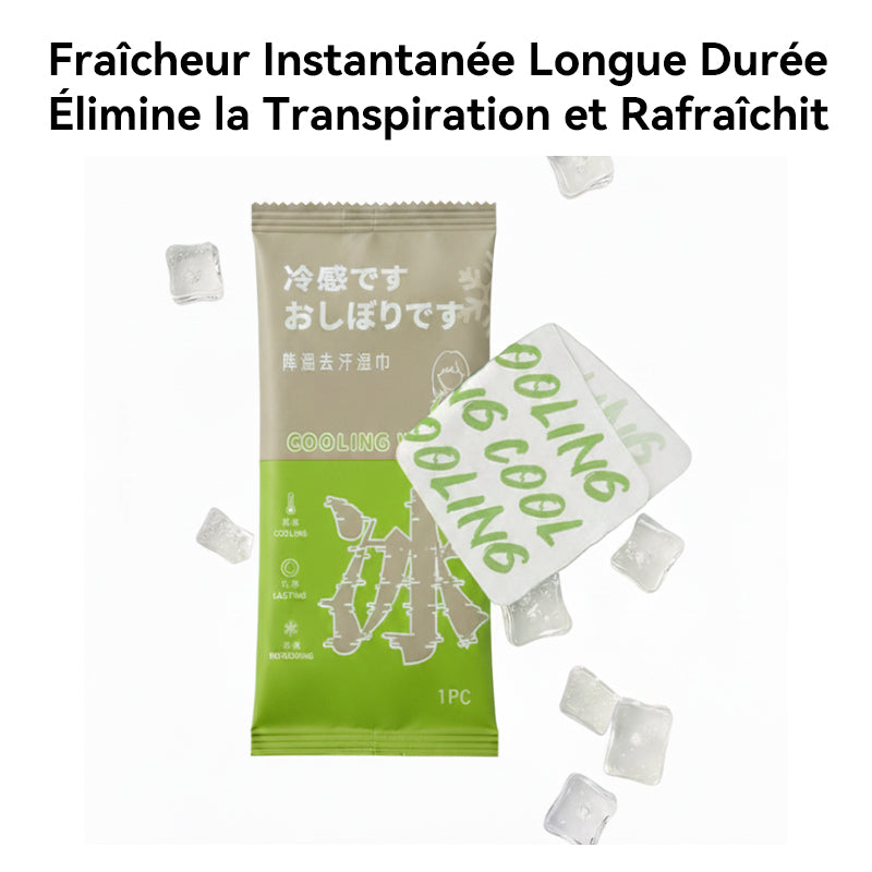 JORDAN&JUDY Serviette rafraîchissante citron vert éclatant (Serviette sensation de fraîcheur prolongée), 65 cm, 10 paquets