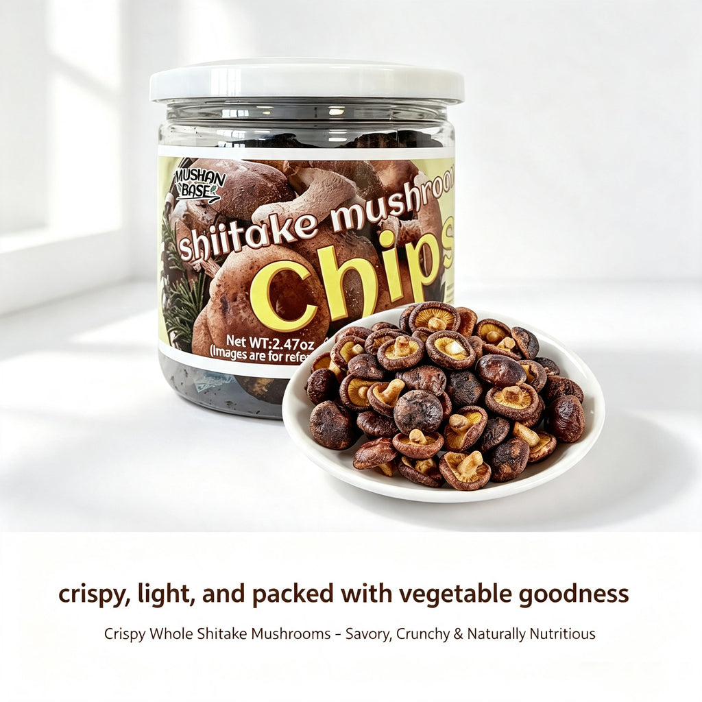 MUSHAN BASE Chips de champignons shiitakés 70 g