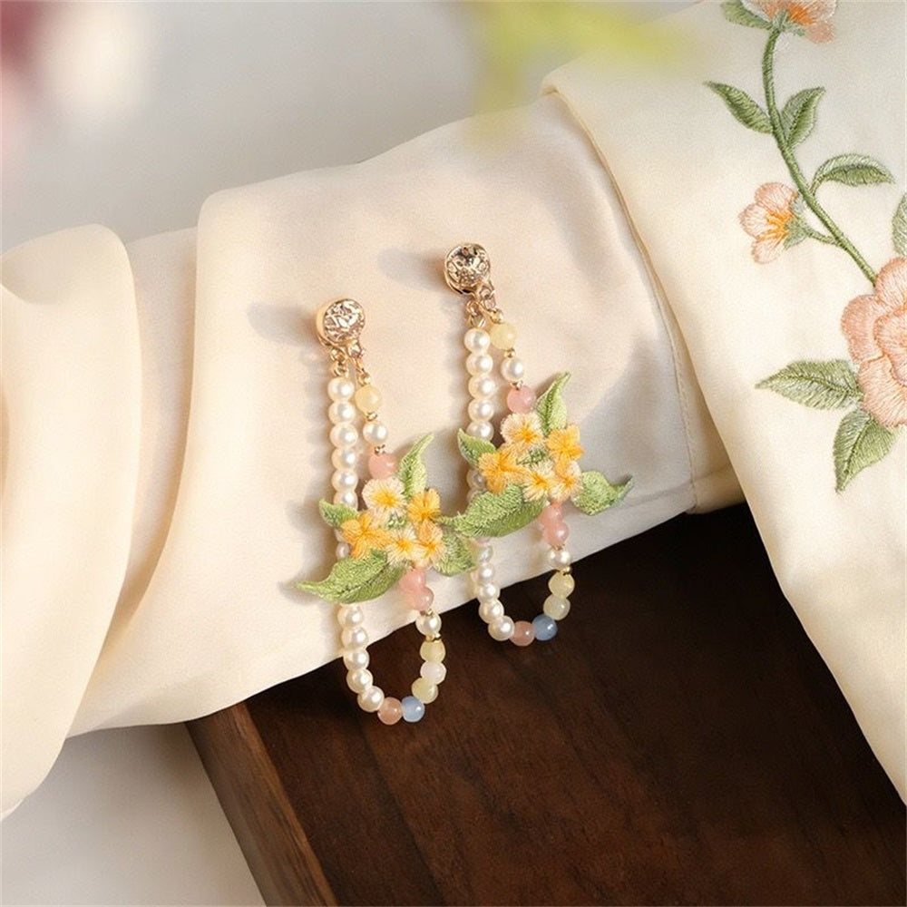 Huacan Boutons de manchette Fleurs de printemps