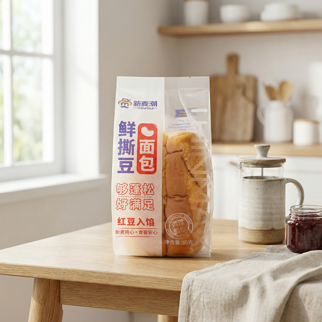 Thinmax - Pain aux haricots frais à déchirer, fourré aux haricots rouges, 85 g