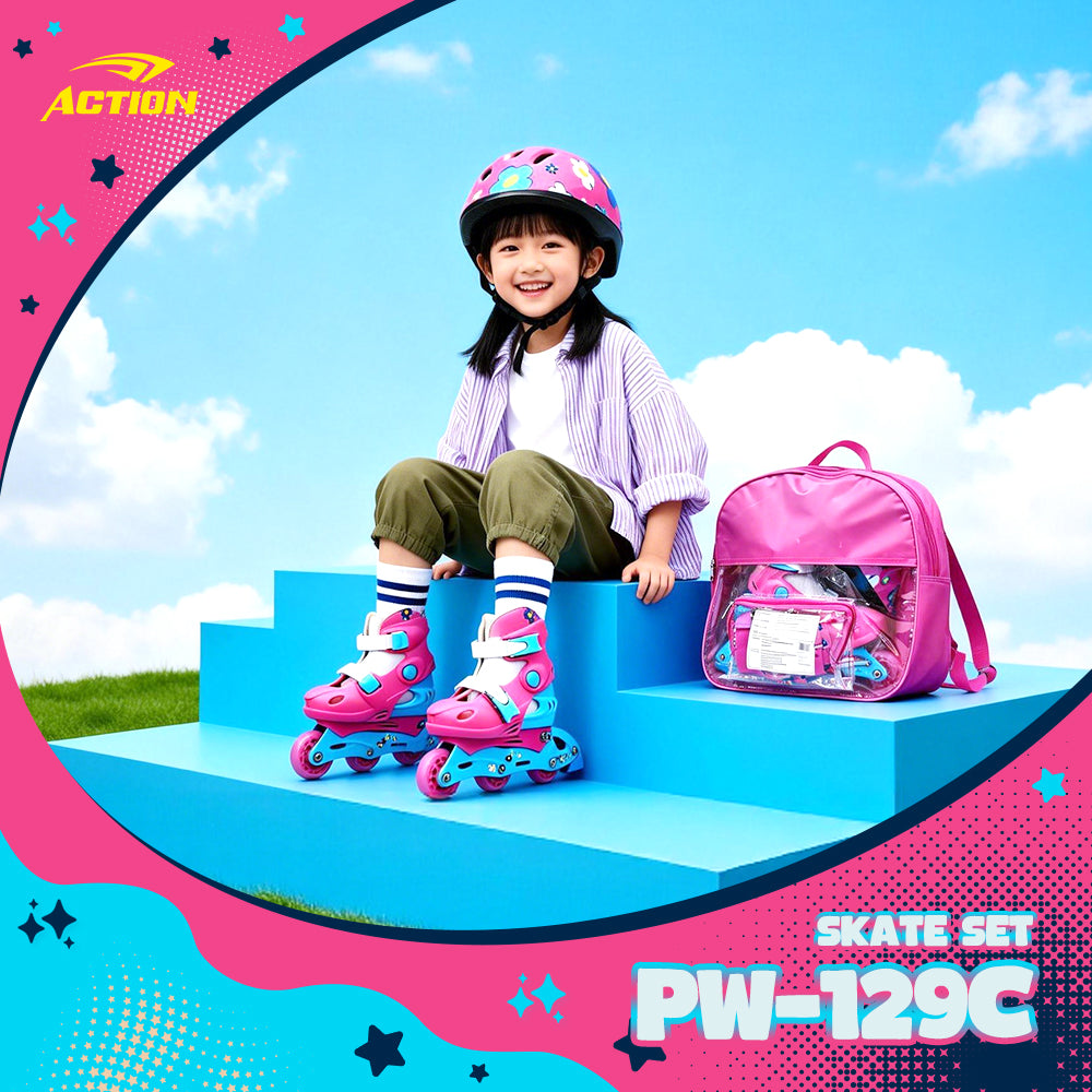 ACTION Lot de patins à roulettes en ligne PW-129 - S