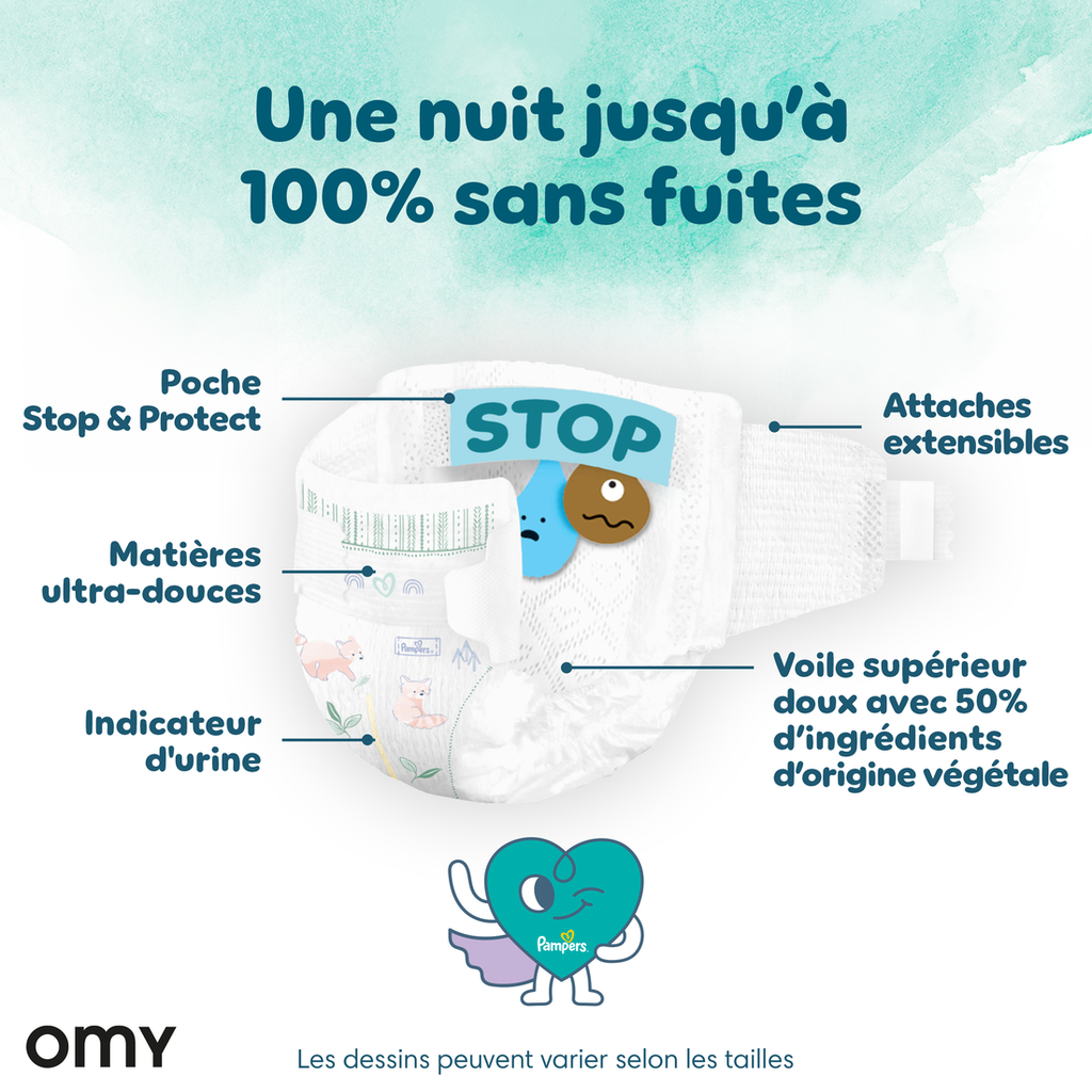 Pampers Harmonie Couches Édition Limitée, Taille 2, 117 Couches, 4kg-8kg, Conçues pour Les Peaux Les Plus Sensibles, Maxi Economy Pack