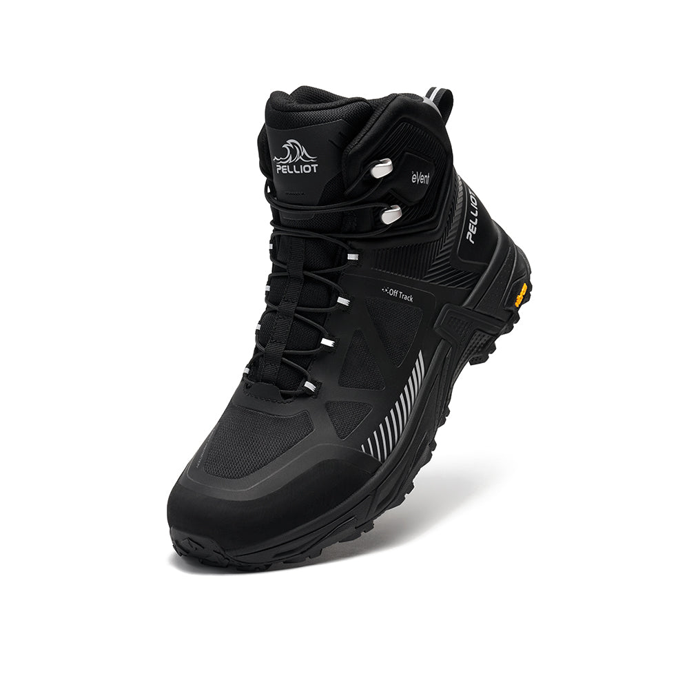 PELLIOT Bottes de randonnée pour homme camping voyage étanches durables – Robustes et respirantes pour sentier, Noir obsidienne EU 43