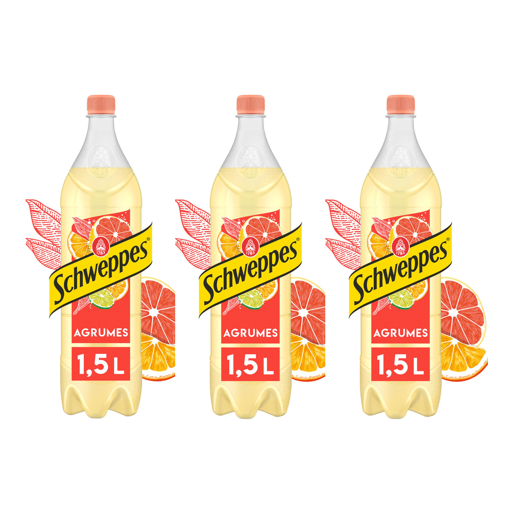 SCHWEPPES Citrus 1.5L ( Lot de 3)