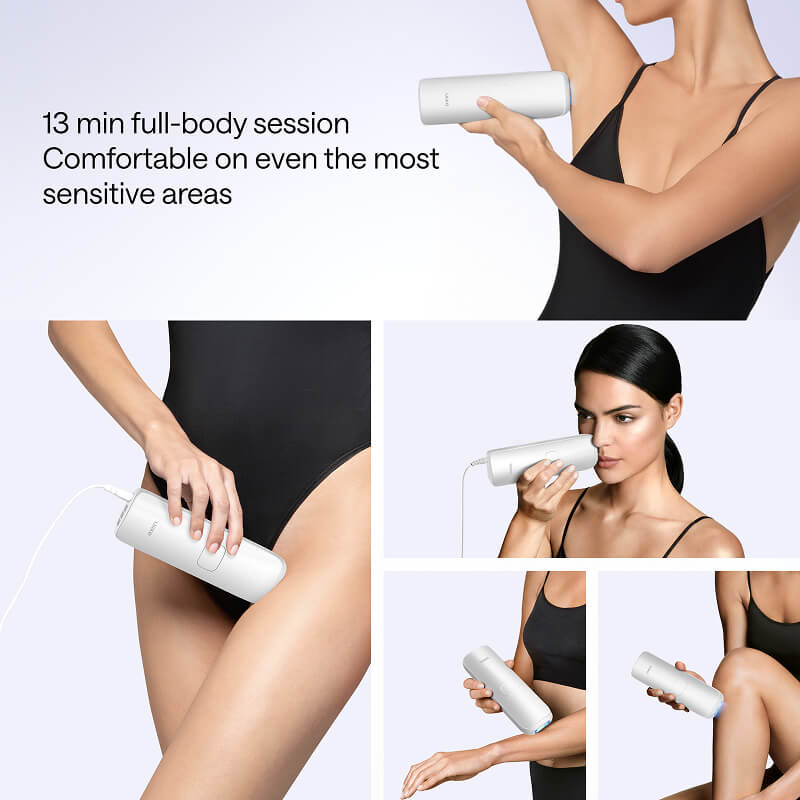 Ulike Air 3 Appareil d’épilation à lumière pulsée intense pour visage et corps à domicile, Alternative à l’épilation laser, Système de refroidissement glacé au saphir pour résultats indolores durables, Blanc