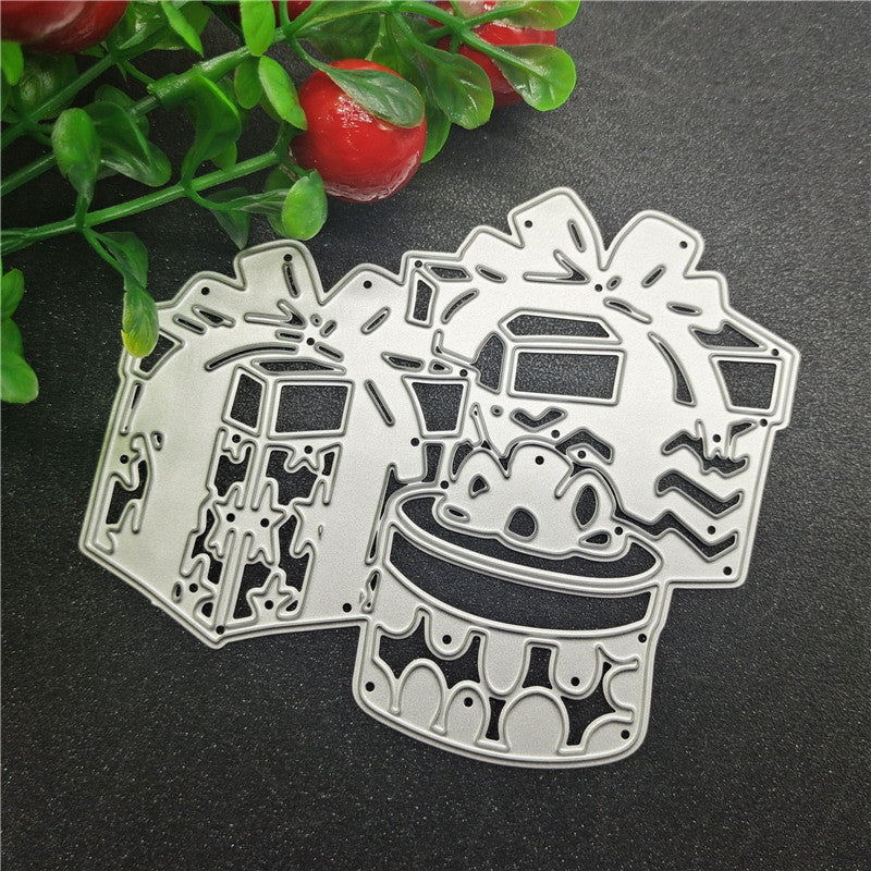 Silver Box Dies de Découpe Stencils de Gaufrage en Métal pour Scrapbooking Album Photo Cartes en Papier Décoratives Création de Cadeaux, Découpe et Gaufrage, Dies de Découpe pour Scrapbooking