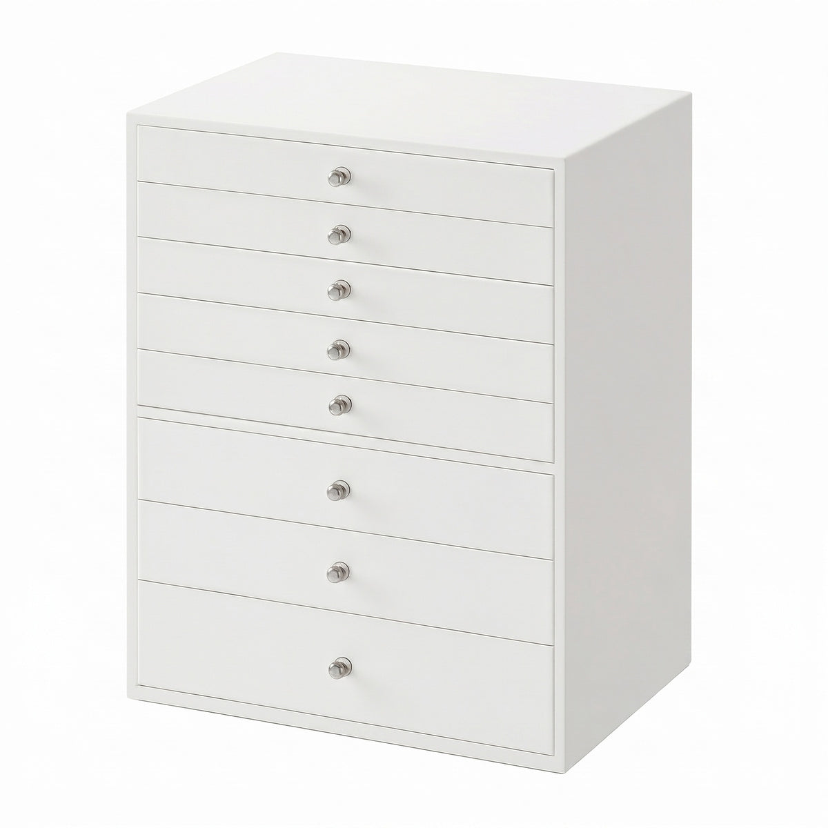 JOYFURNOS Organisateur de bijoux avec tiroirs, Boîte de rangement à 8 niveaux, Grande capacité, Idée cadeau moderne, Pour chambre, Blanc