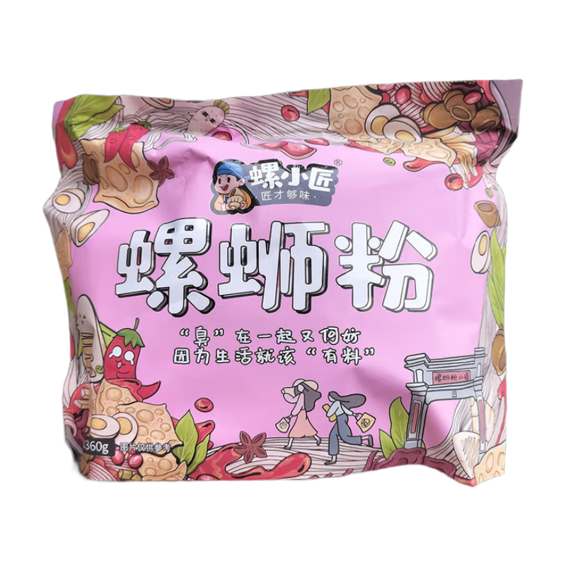 Luoxiaojiang Nouilles de escargots Saveur originale 360g 1 paquet
