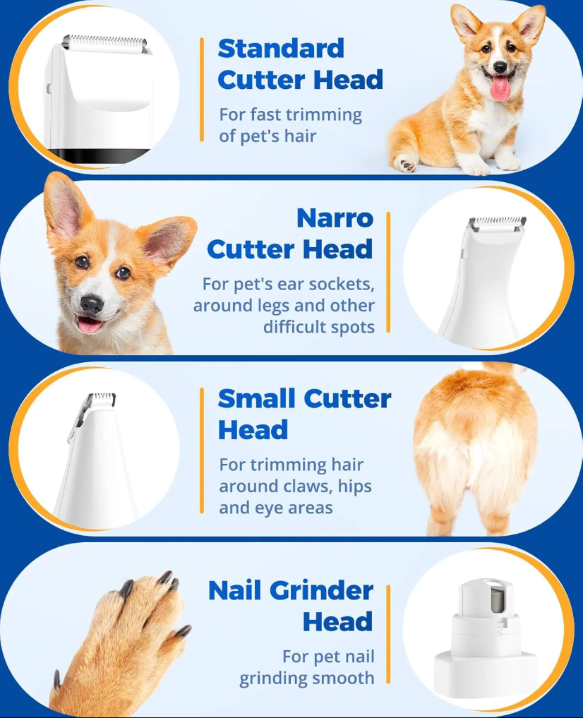ONEISALL Tondeuse sans fil multifonction pour chiens et chats N12