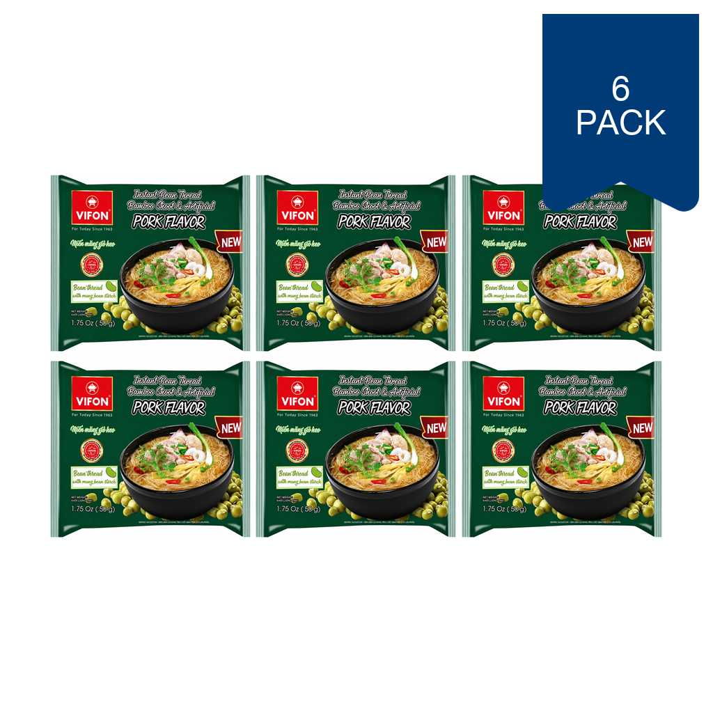 VIFON Vermicelles Instantanés Saveur Bambou & Porc 50g ( Lot de 6)
