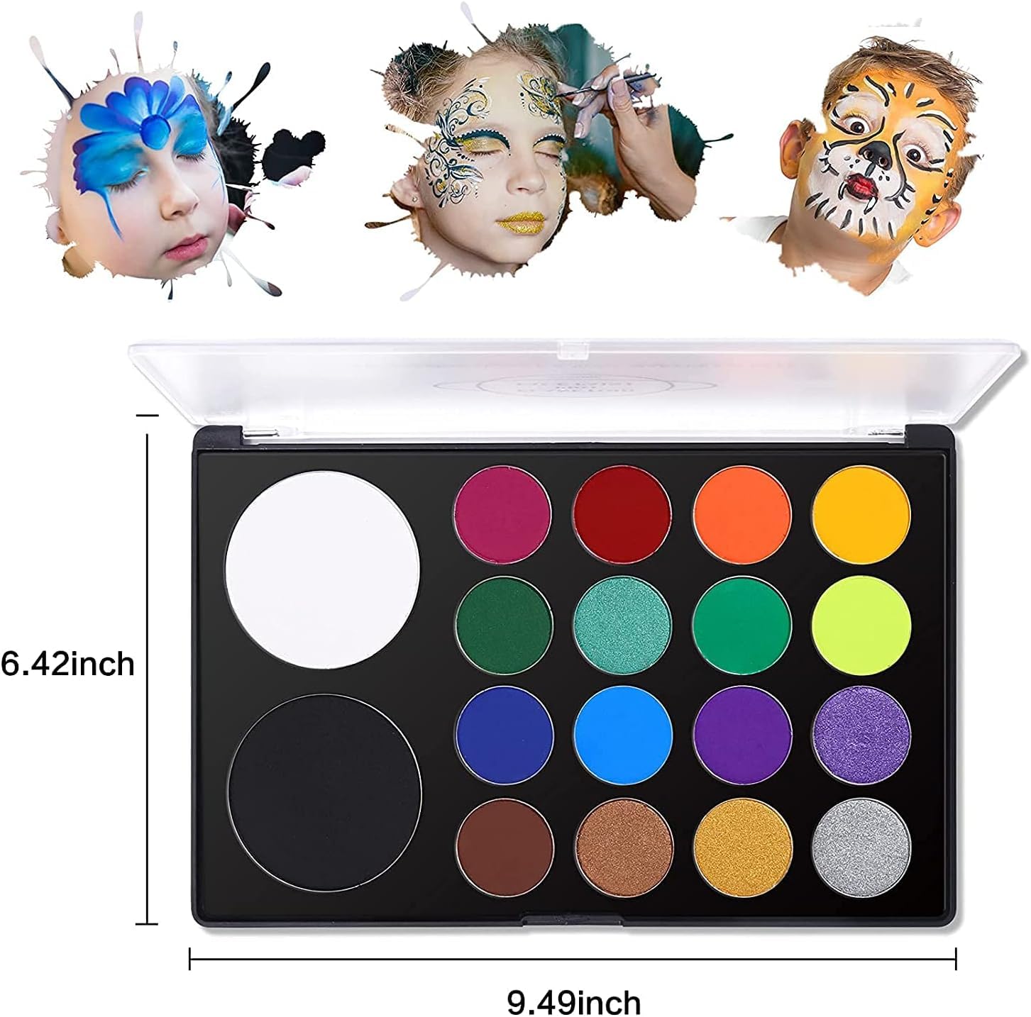 UCANBE 18 couleurs aquarelle professionnelle Astéroïde pour le visage