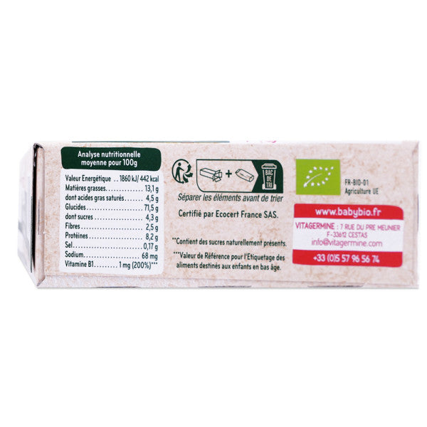BABYBIO Sablé comté AOP Massif Jurassien&origan 15m.Bio 72g