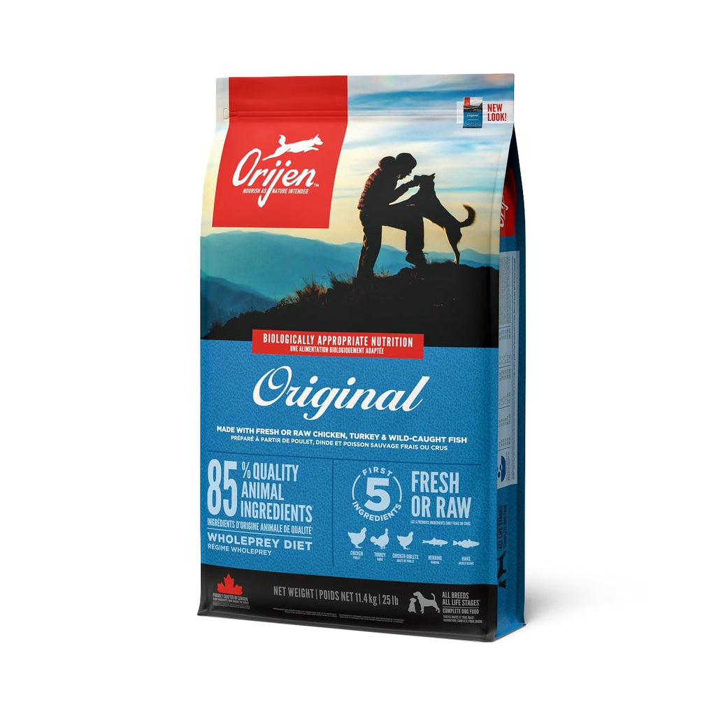 ORIJEN Croquettes pour chiens Original au poulet, dinde, poisson et œuf - 11,4 kg