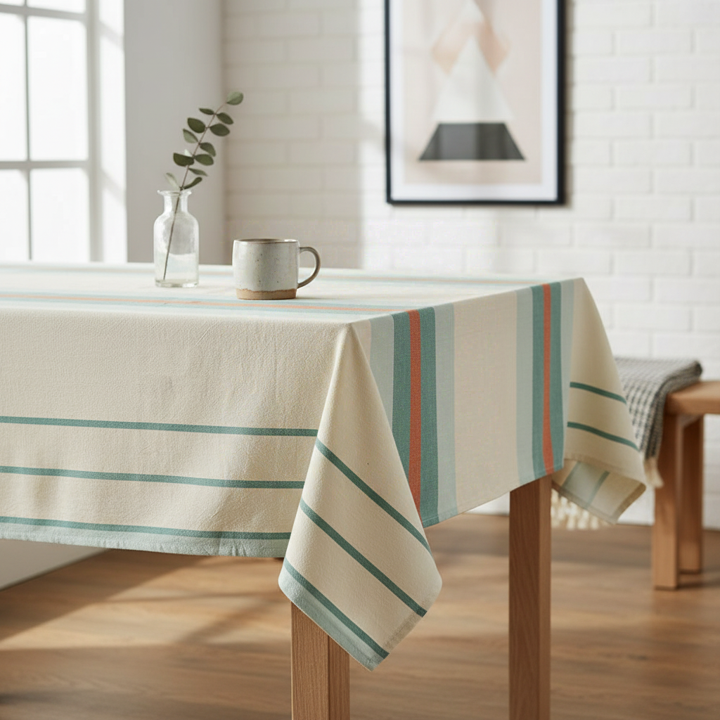 WINKLER Nappe recyclée Yuna vert d’eau - 170 x 170 cm